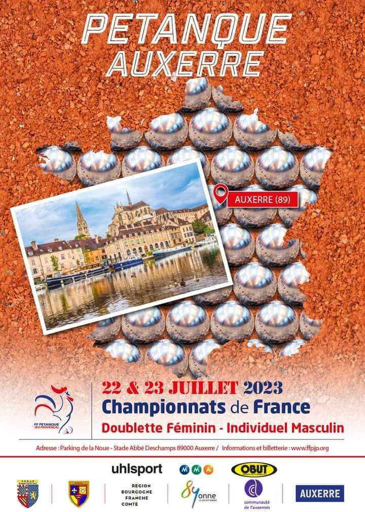 championnats de france de pétanque à Auxerre